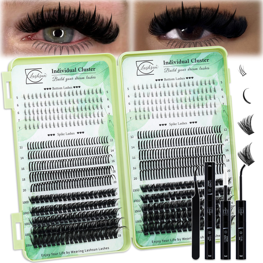 💫LASHSUN 695PCS D Curl Individual Lashes Book Kit with Bond & Seal