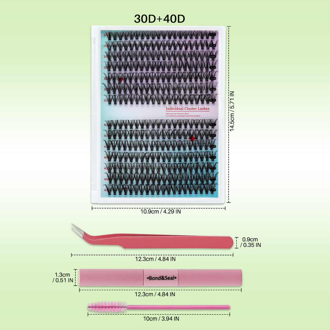 💫LASHSUN 320PCS/280PCS D Curl 30D40D50D Individual Lashes Kit