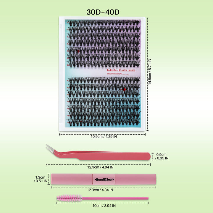💫LASHSUN 320PCS/280PCS D Curl 30D40D50D Individual Lashes Kit