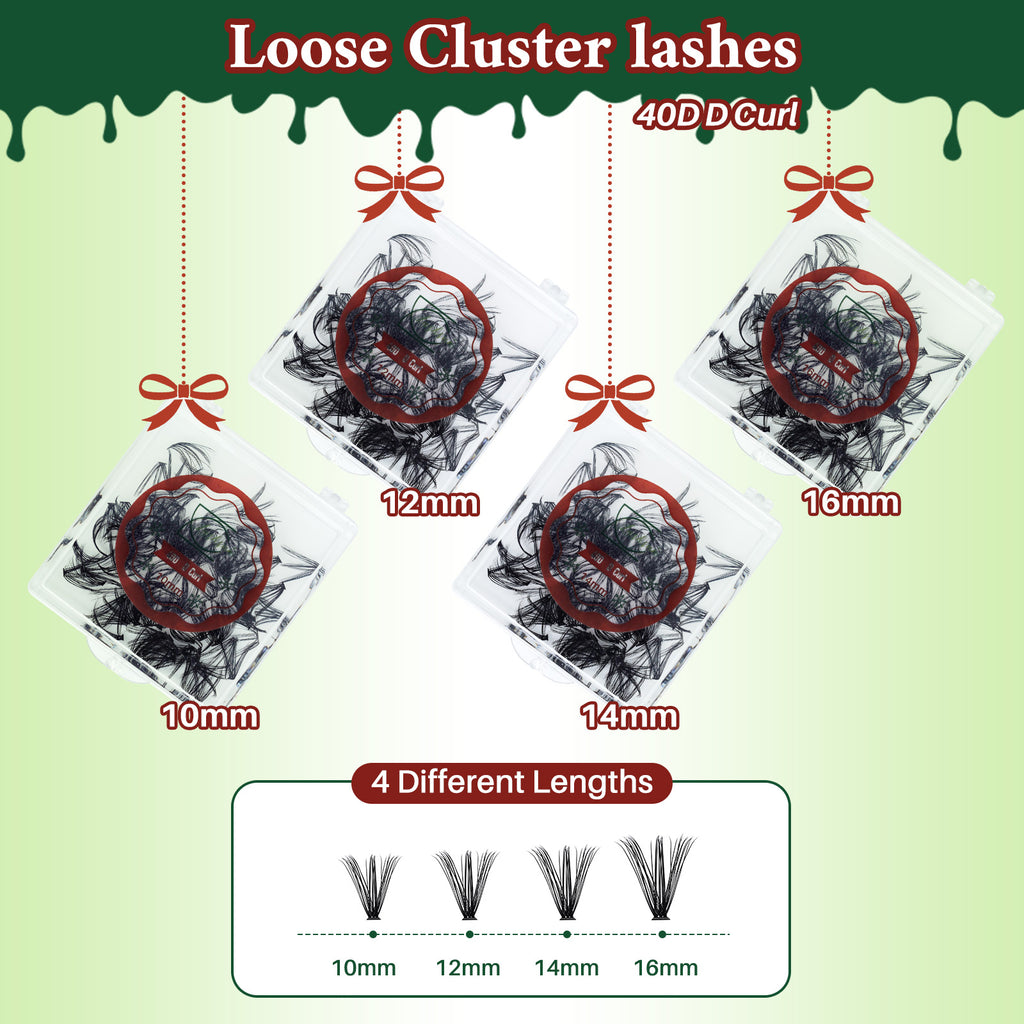 💫LASHSUN 400PCS D Curl Loose Cluster Lash Extension Kit with Bond & Seal
