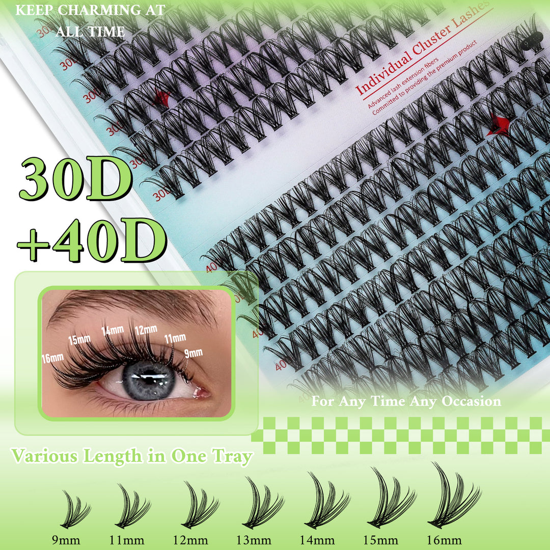 💫LASHSUN 320PCS/280PCS D Curl 30D40D50D Individual Lashes Kit