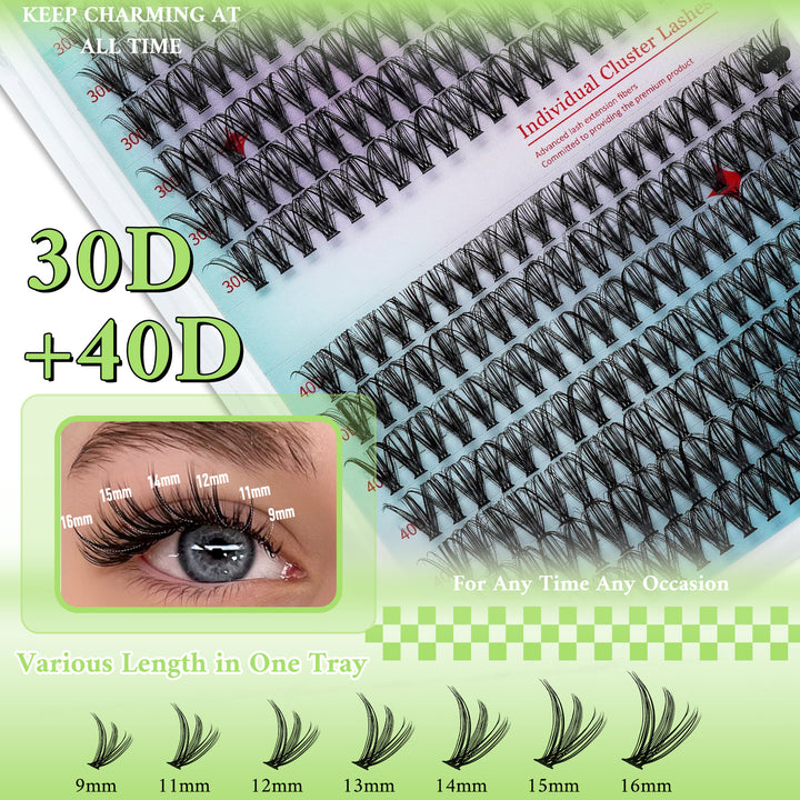 💫LASHSUN 320PCS/280PCS D Curl 30D40D50D Individual Lashes Kit