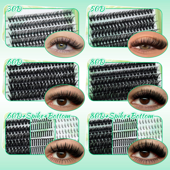 💫LASHSUN 650PCS D Curl Individual Lashes Book Kit with Bond & Seal