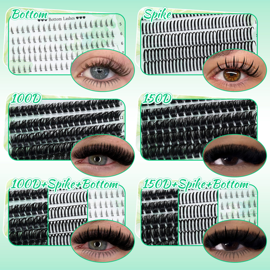 💫LASHSUN 695PCS D Curl Individual Lashes Book Kit with Bond & Seal