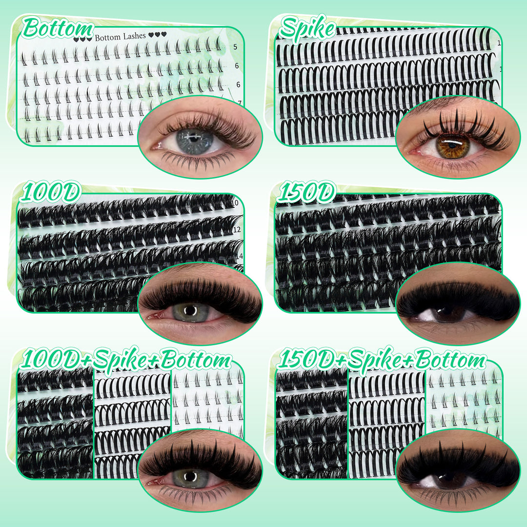 💫LASHSUN 695PCS D Curl Individual Lashes Book Kit with Bond & Seal