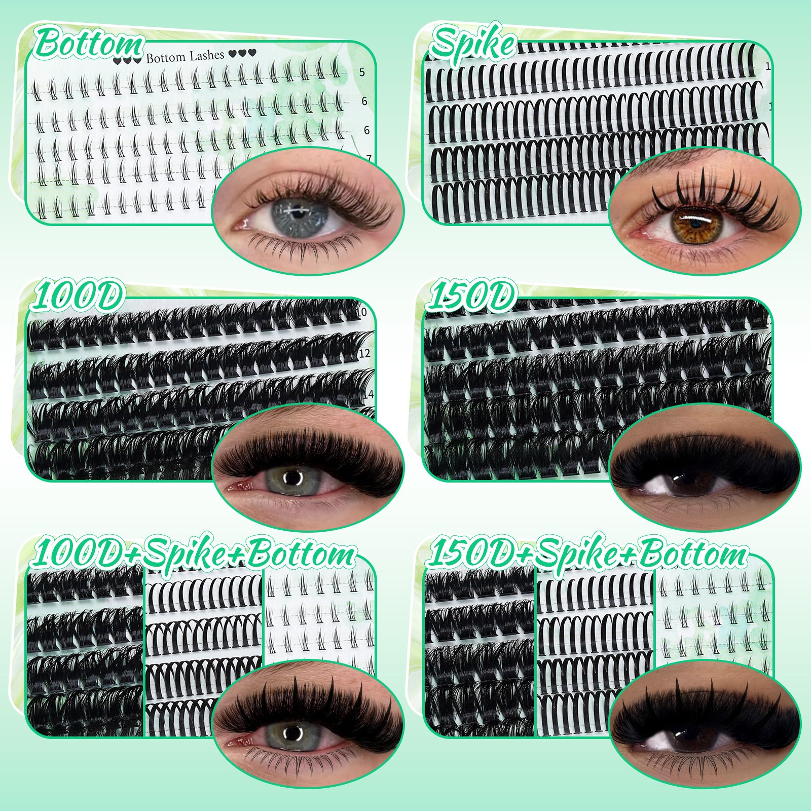 💫LASHSUN 695PCS D Curl Individual Lashes Book Kit with Bond & Seal