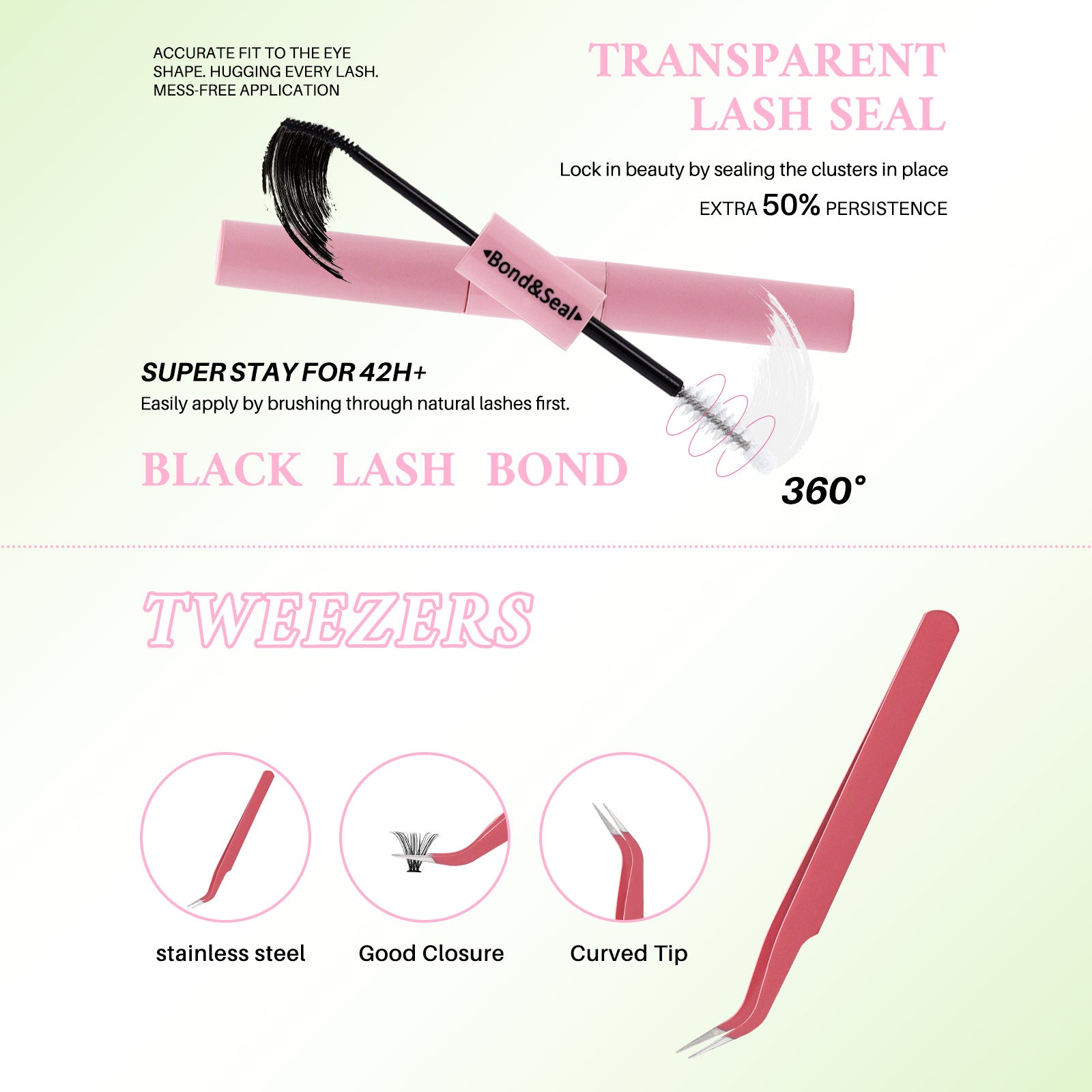 💖LASHSUN 640PCS Colored Lash Clusters DIY Extension Kit – D Curl Reusable Lash Clusters with Bond & Sea