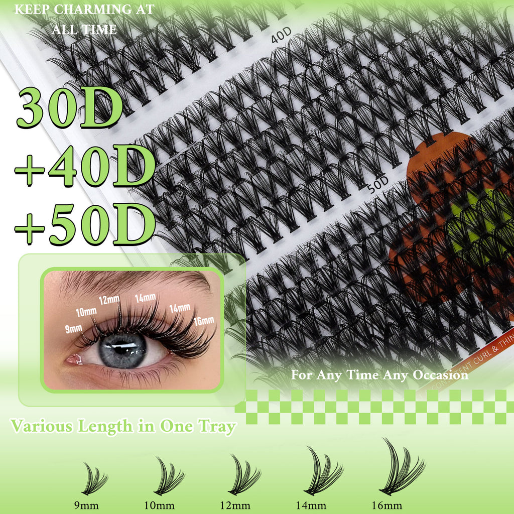 💫LASHSUN 320PCS/280PCS D Curl 30D40D50D Individual Lashes Kit