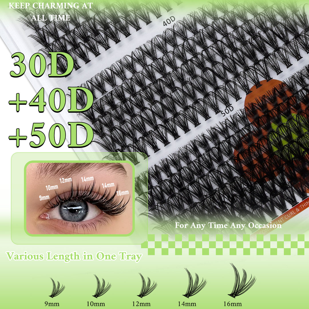 💫LASHSUN 320PCS/280PCS D Curl 30D40D50D Individual Lashes Kit