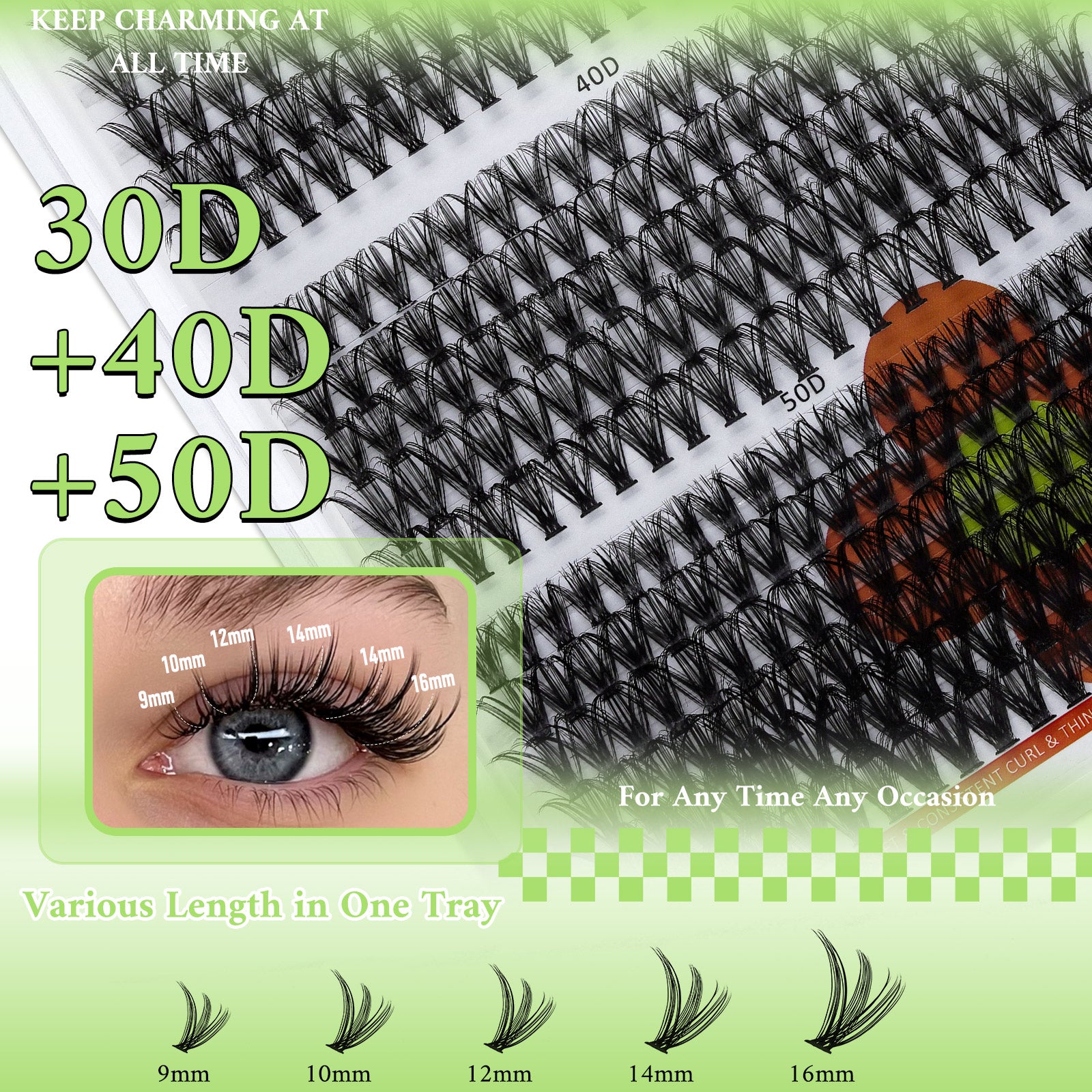 💫LASHSUN 320PCS/280PCS D Curl 30D40D50D Individual Lashes Kit