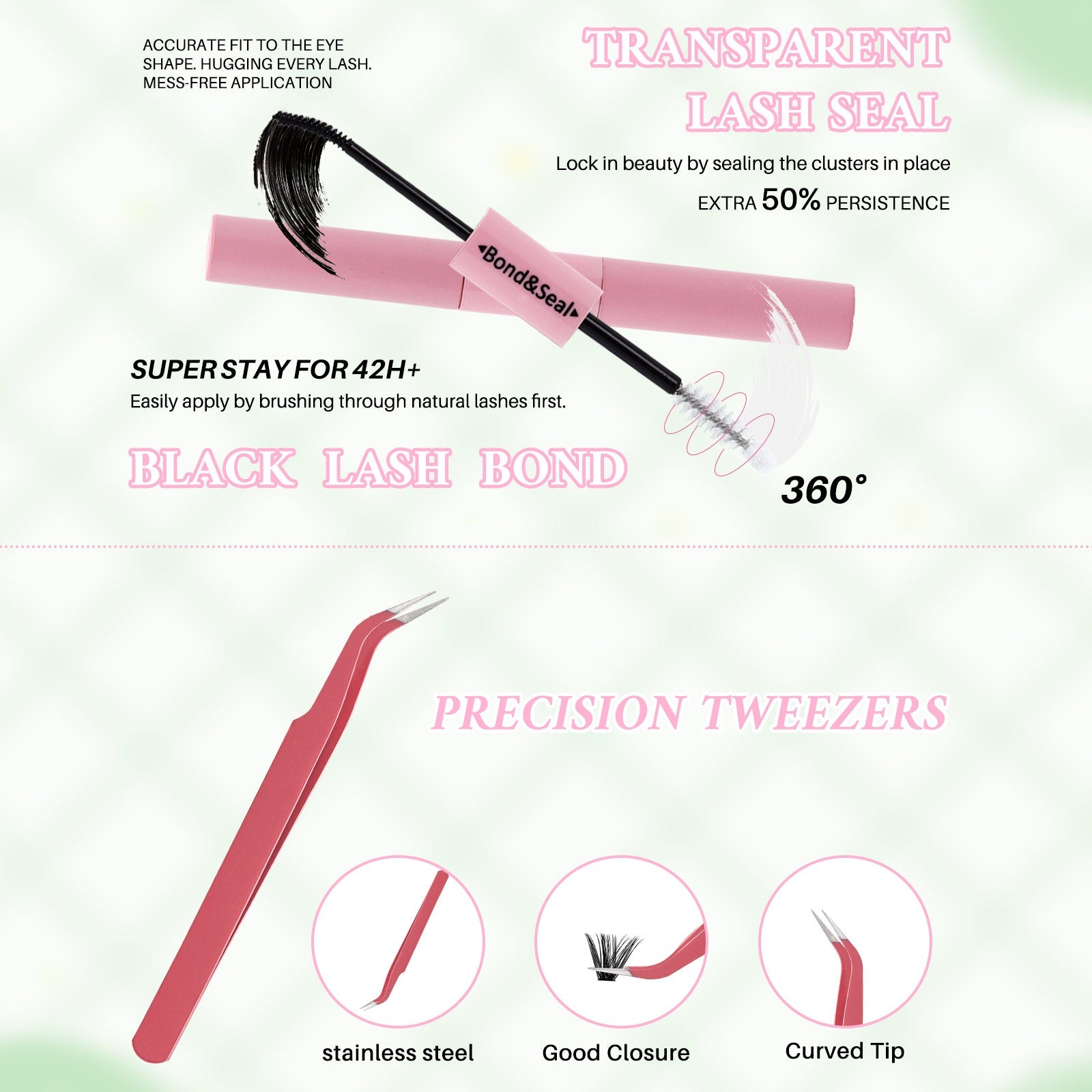 💖 LASHSUN 640PCS Individual False Cluster Book 30D+40D+50D DIY Eyelash Extensions D Curl Long