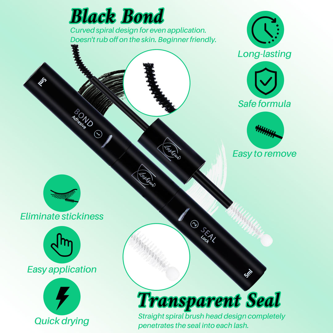 🎀LASHSUN Individual Eyelash Extensions Kit with Tweezers, Glue & Remover