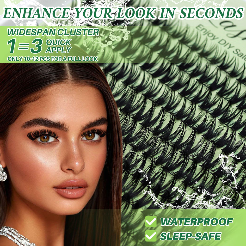💫LASHSUN 168PCS D Curl A13 Lash Clusters Kit with Bond & Seal