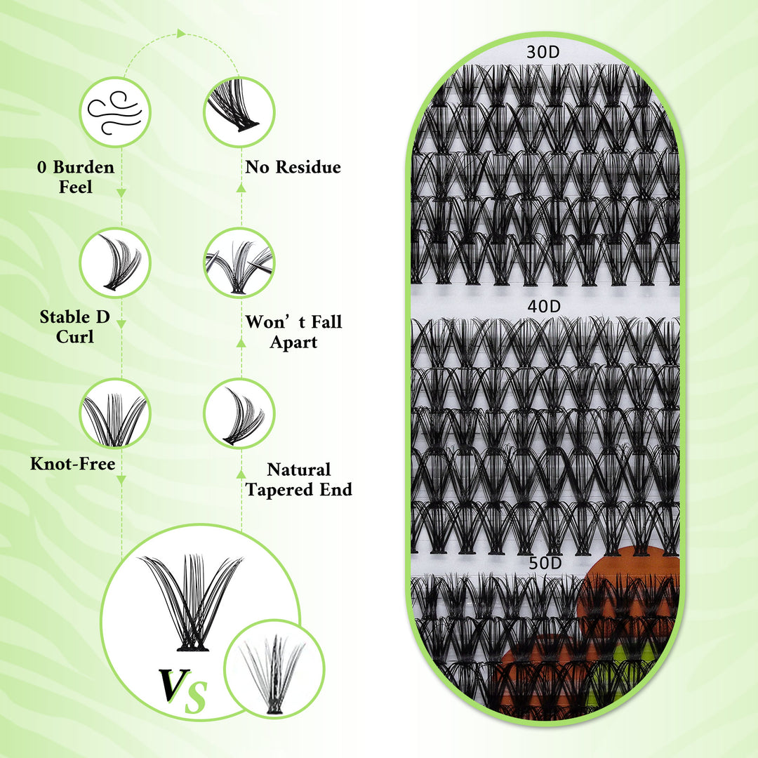 💫LASHSUN 320PCS/280PCS D Curl 30D40D50D Individual Lashes Kit