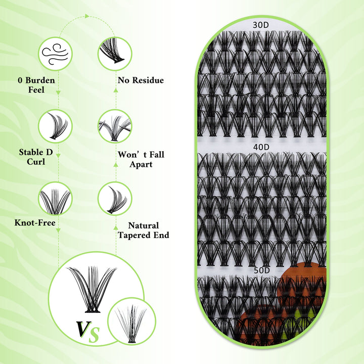 💫LASHSUN 320PCS/280PCS D Curl 30D40D50D Individual Lashes Kit