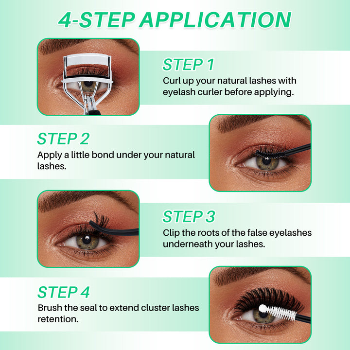 💫LASHSUN 270PCS D Curl Cluster Lashes Kit – 70D 80D 90D Volume Individual Lashes