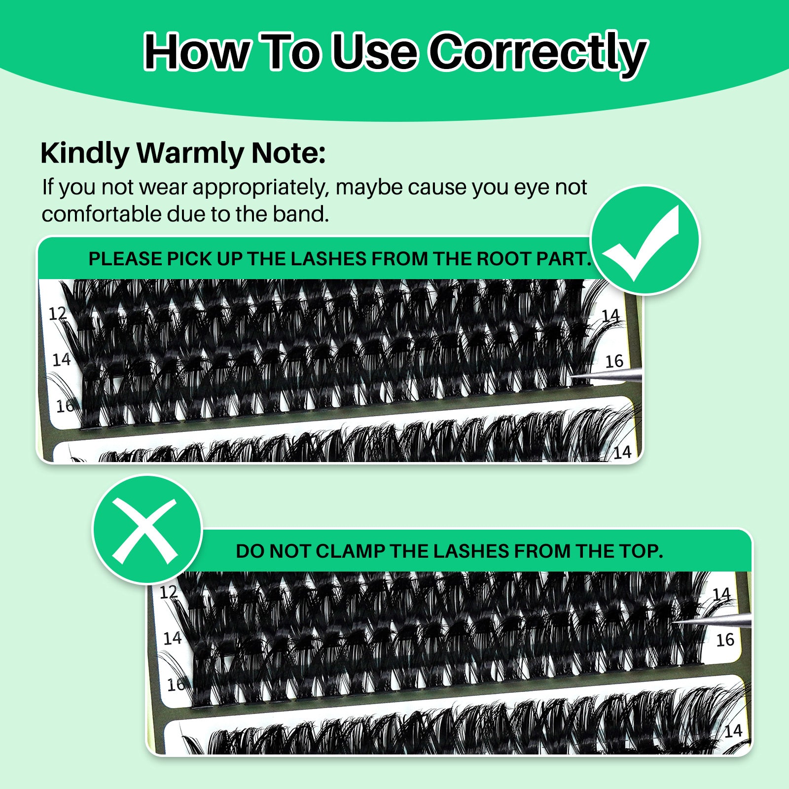 💫LASHSUN Cluster Lashes Washbag Kit – D Curl Lash Clusters with Bond & Seal & Travel Bag