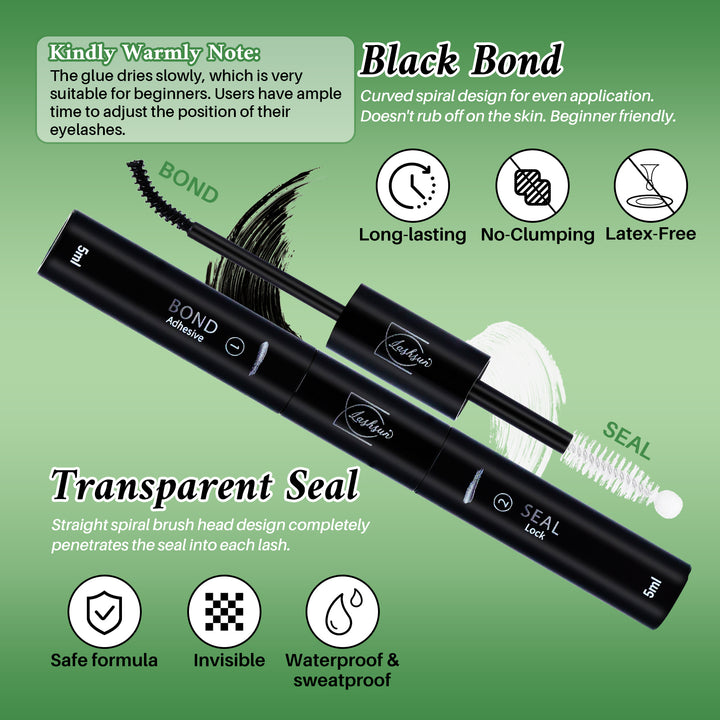 💫LASHSUN 280PCS Eyelash Extension Kit with Glue, Remover, Tweezers & Brushes