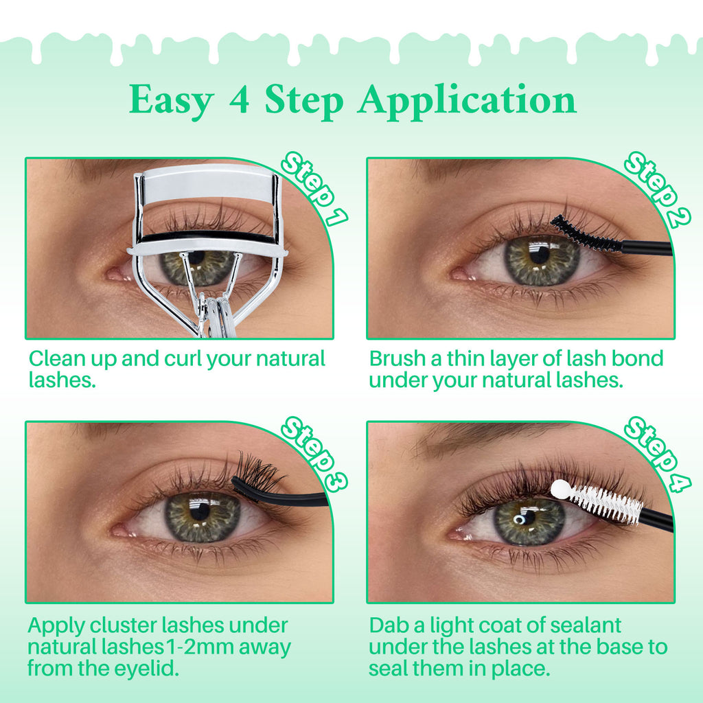 💖LASHSUN Individual Eyelash Extensions Kit with Tweezers, Glue & Remover