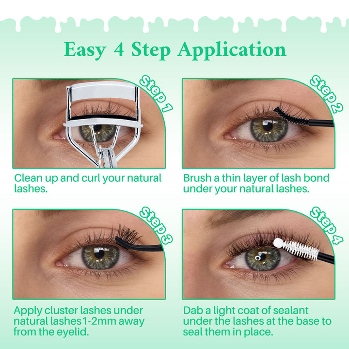 🎀LASHSUN Individual Eyelash Extensions Kit with Tweezers, Glue & Remover