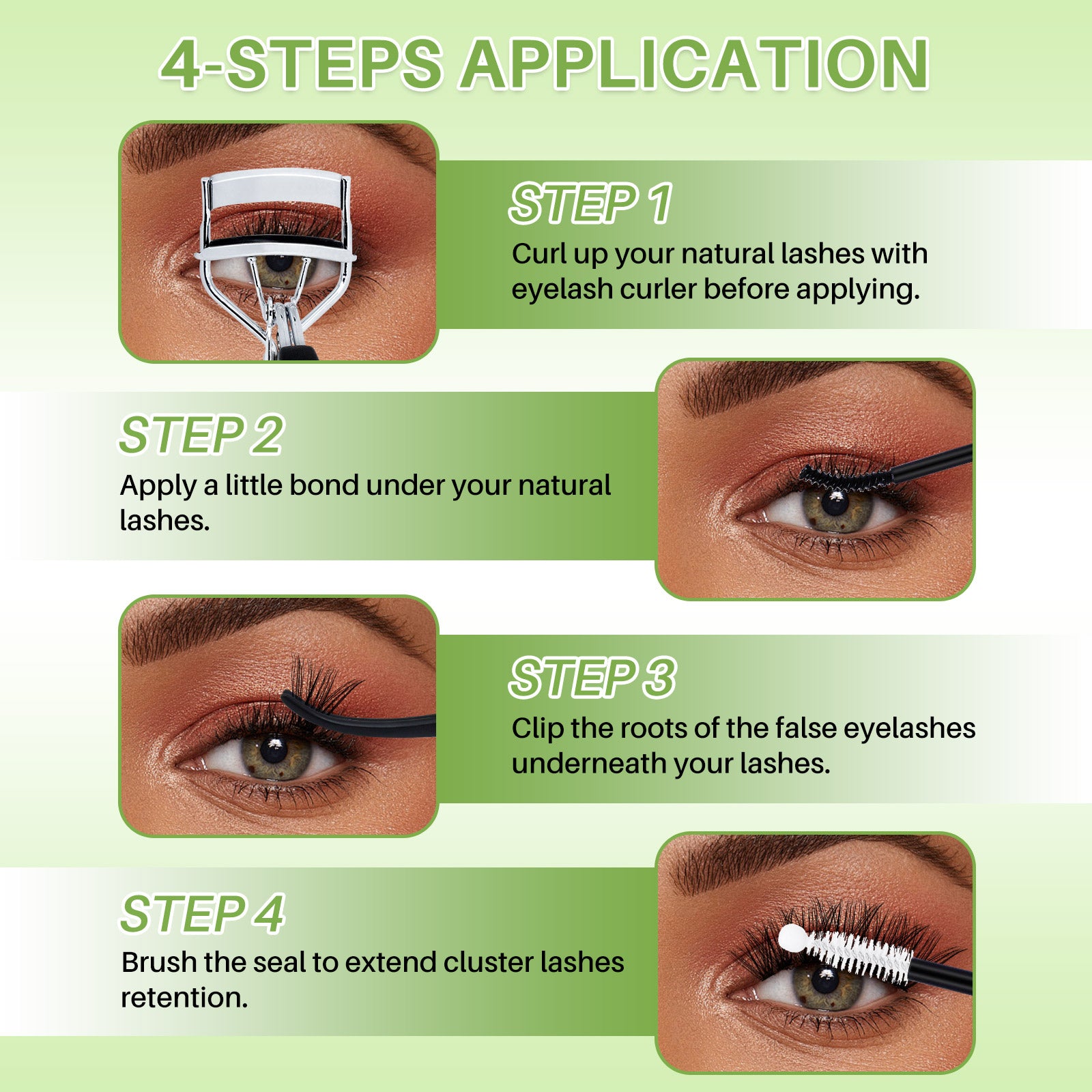 💫LASHSUN 456PCS D Curl Cluster Lashes Kit with Bond & Seal, Remover & Tweezers