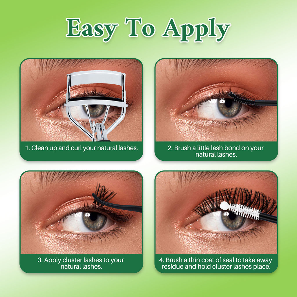 💫LASHSUN 168PCS D Curl WL2-5 Lash Clusters Kit – Wide-Span DIY Lash Extensions