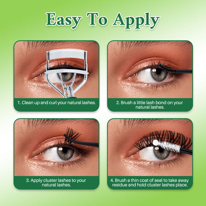 💫LASHSUN 168PCS D Curl WL2-5 Lash Clusters Kit – Wide-Span DIY Lash Extensions