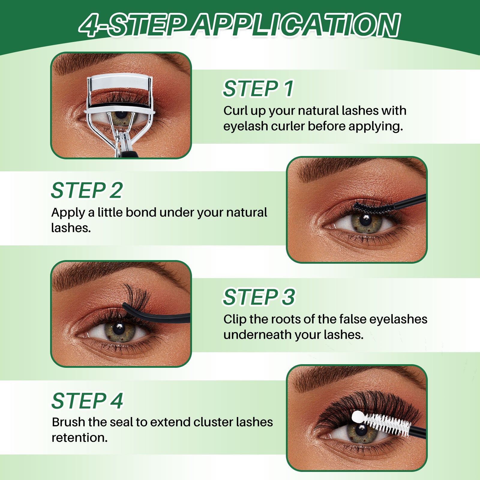 💫LASHSUN 280PCS D Curl Cluster Lashes Kit – 60D 80D 100D Volume with Bond & Seal