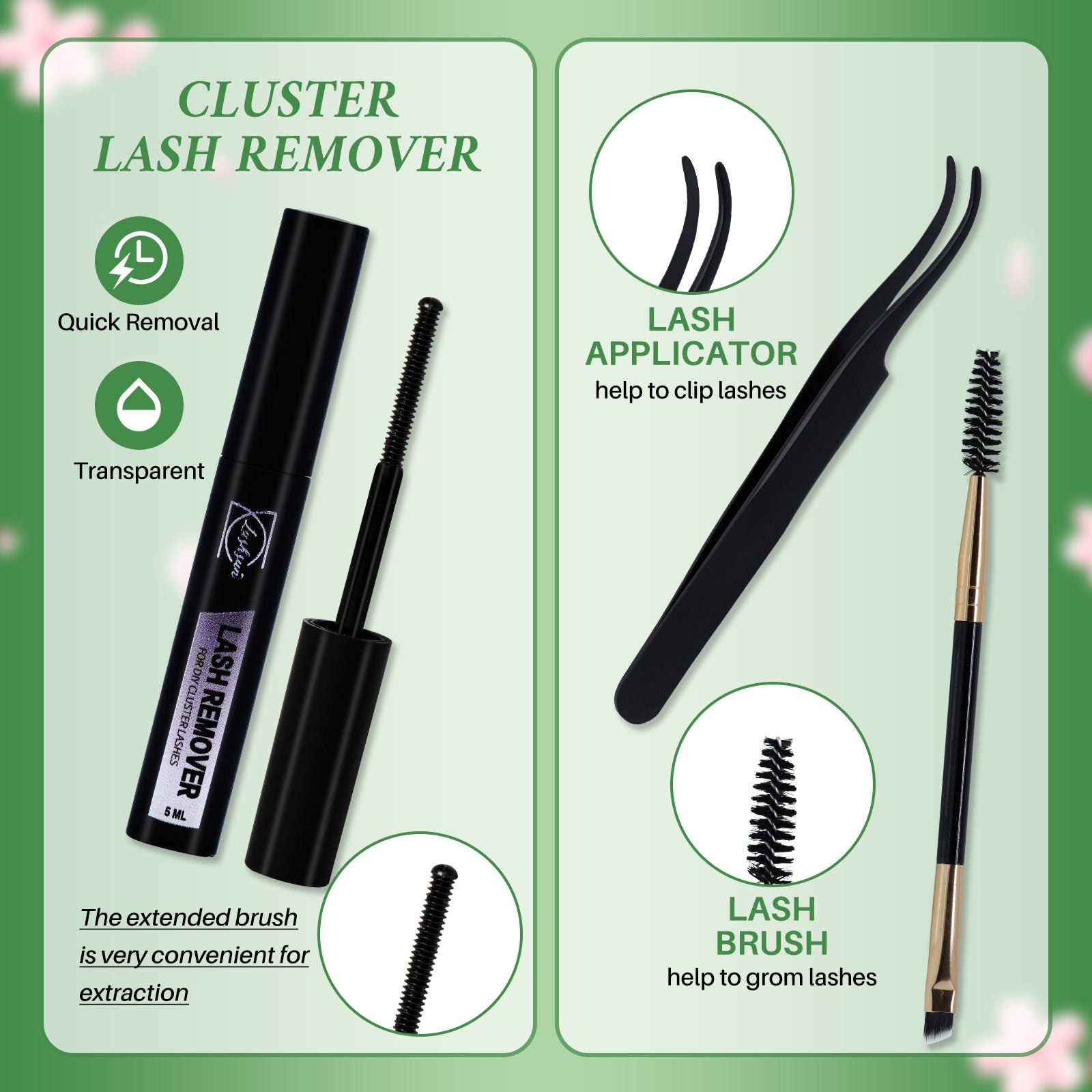 💫LASHSUN 280PCS Eyelash Extension Kit with Glue, Remover, Tweezers & Brushes