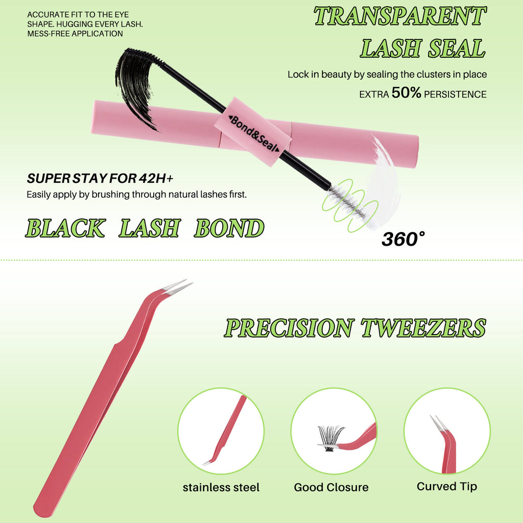 💫LASHSUN 320PCS/280PCS D Curl 30D40D50D Individual Lashes Kit