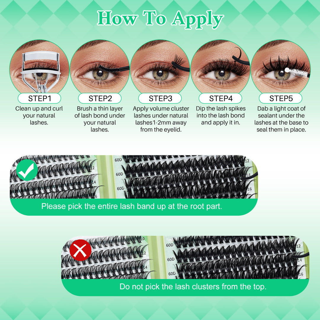 💫LASHSUN 650PCS D Curl Individual Lashes Book Kit with Bond & Seal