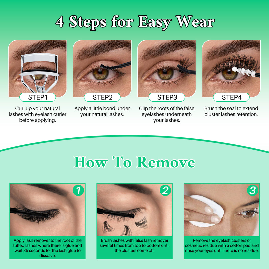 💫LASHSUN 1170PCS D Curl High Capacity Lash Clusters Kit with Tools & Accessories