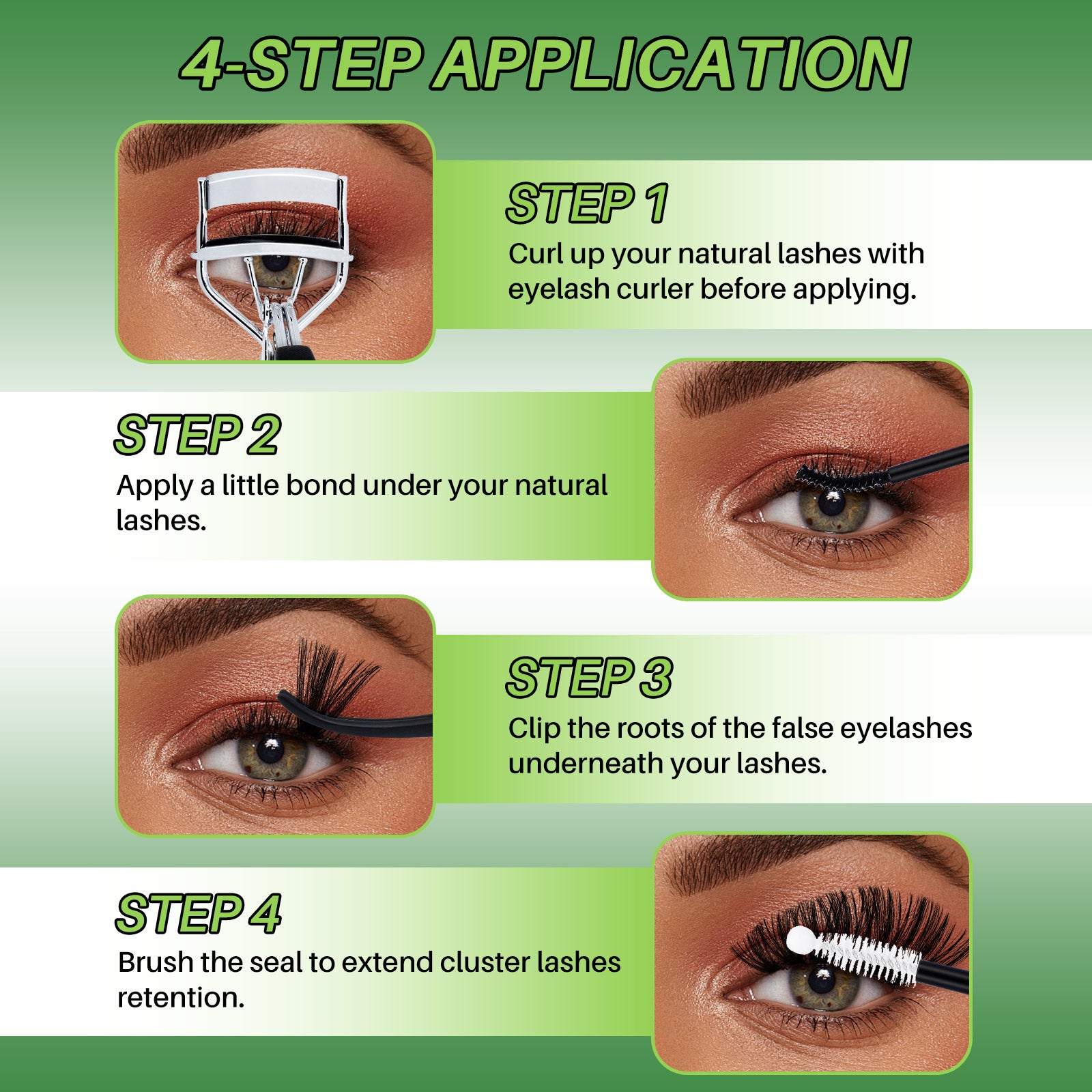 💫LASHSUN Mixed Cluster Lashes Kit – 30D to 150D Individual Lashes with Glue, Remover & Tools