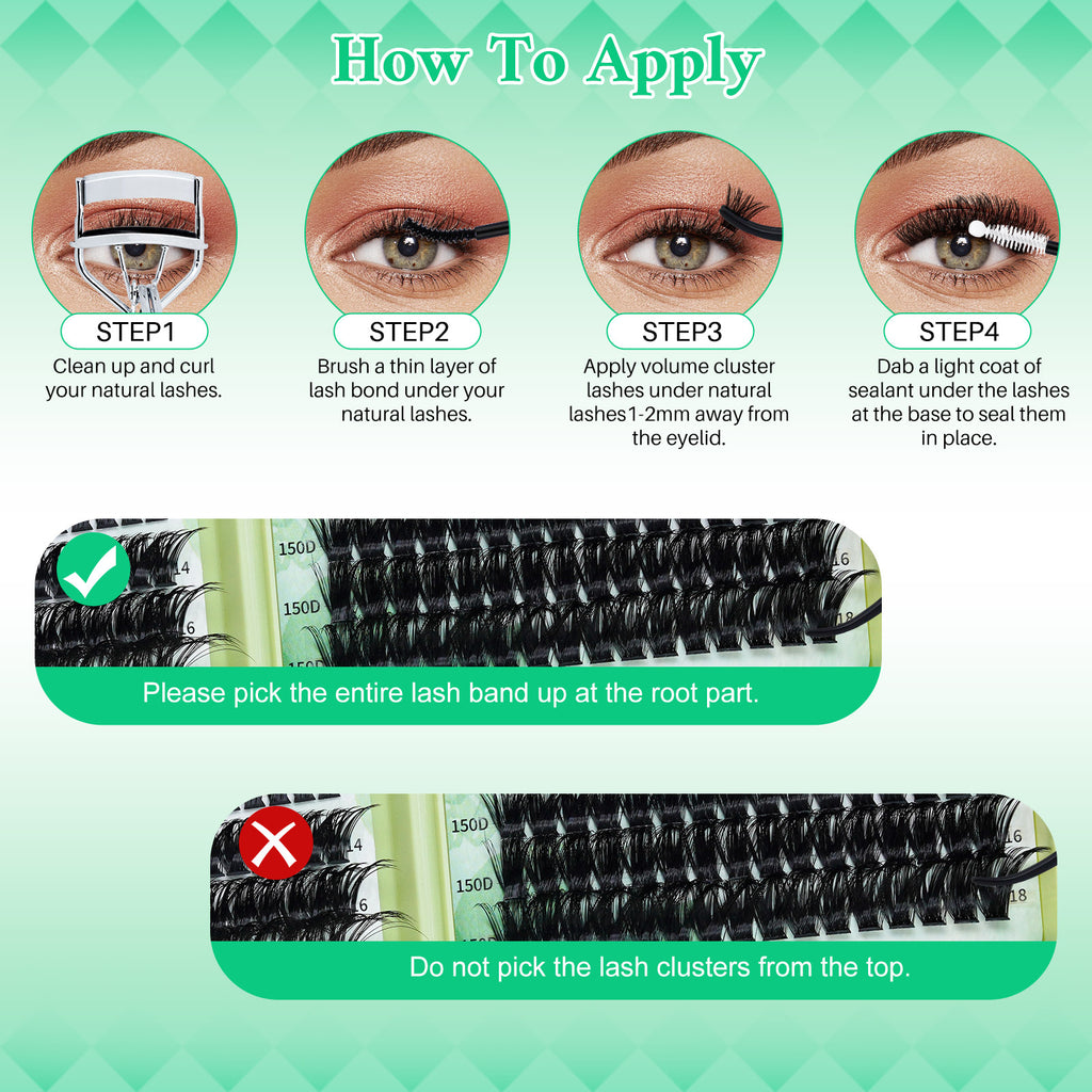 💫LASHSUN 570PCS D Curl Individual Lashes Book Kit with Bond & Sea